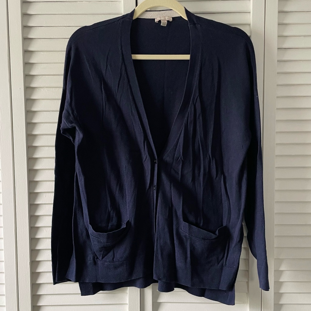 Gap Basic Button Down Navy Cardigan